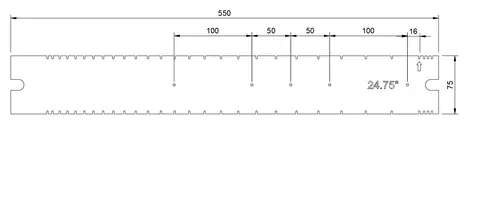 25.5" and 24.75" Fretboard Slotting Templates, photo 4 of 6