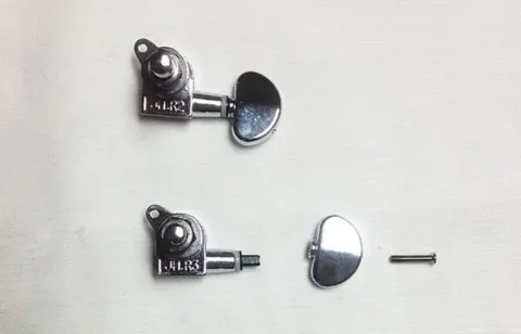 Exploded view of a tuning machine